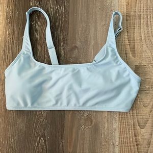 Women’s blue swimsuit top